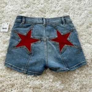 NWT free people red star Jean shorts size 25